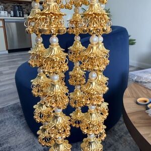 Gold Pearl Tassel Kalires